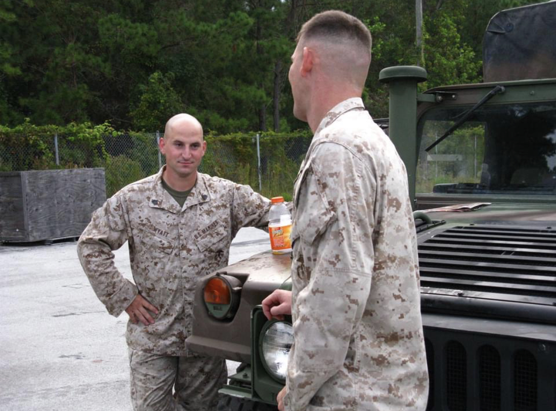 David with fellow Marine